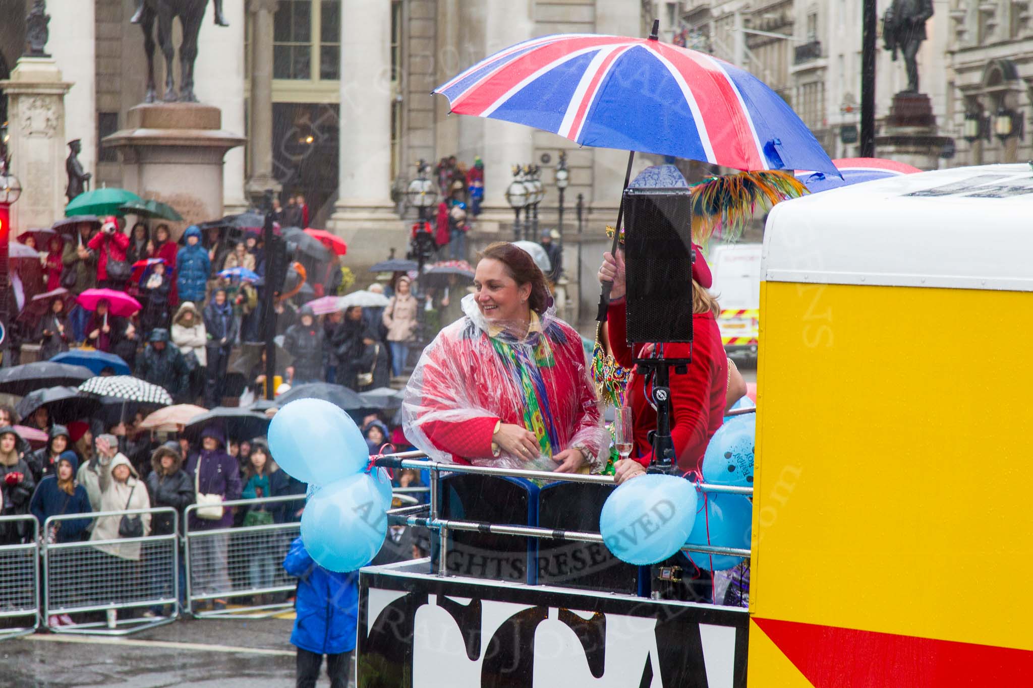 Lord Mayor's Show 2013: 58-CCA ART BUS-is mobile work of art and art gallery designed by Sir Peter Blake..
Press stand opposite Mansion House, City of London,
London,
Greater London,
United Kingdom,
on 09 November 2013 at 11:31, image #732