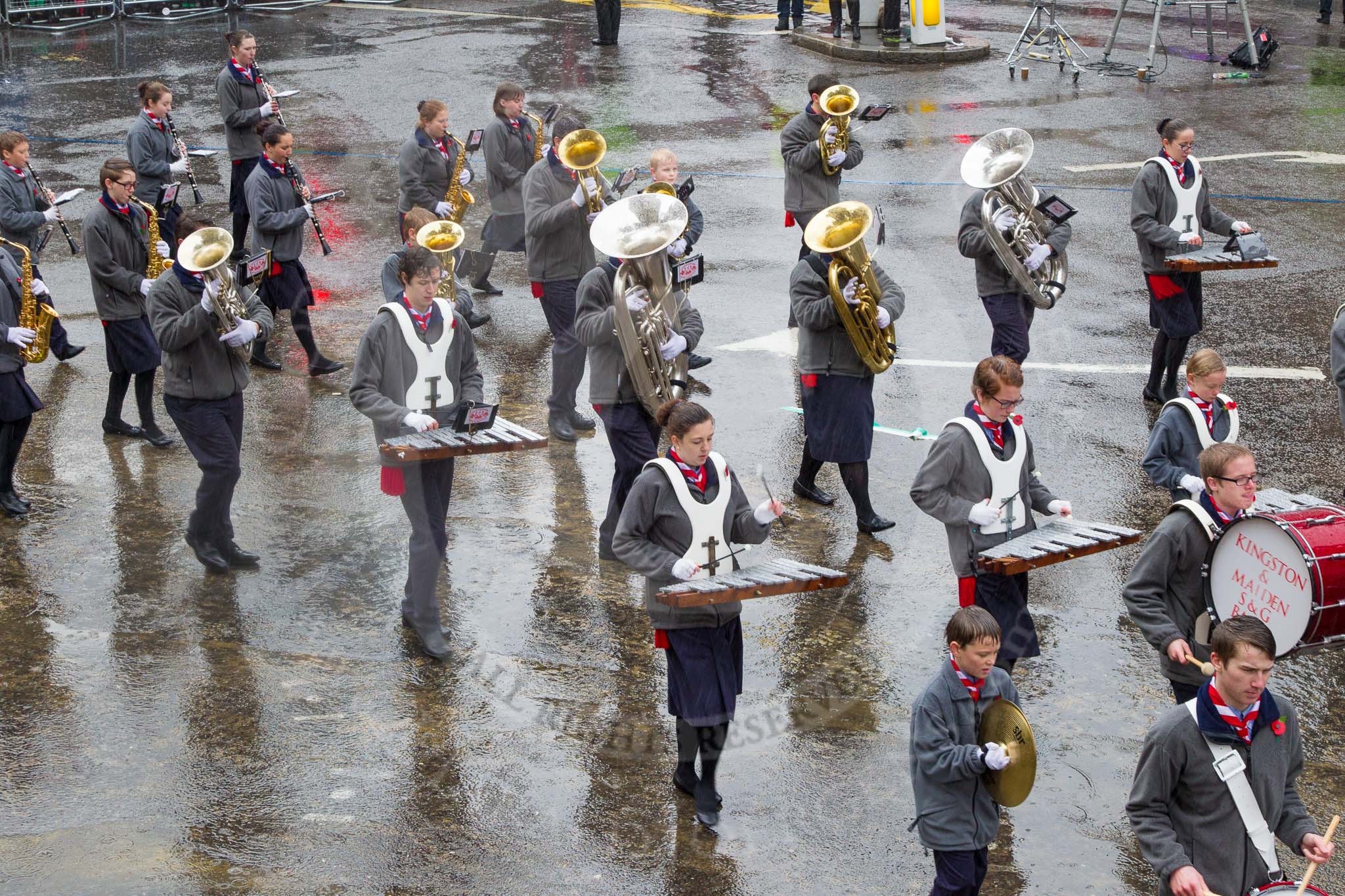 Lord Mayor's Show 2013: 68-Kingston & Malden Scout & Guide Band- is an anthusiastic marching and concert band made up of young people between the ages of 8 to 25..
Press stand opposite Mansion House, City of London,
London,
Greater London,
United Kingdom,
on 09 November 2013 at 11:37, image #828