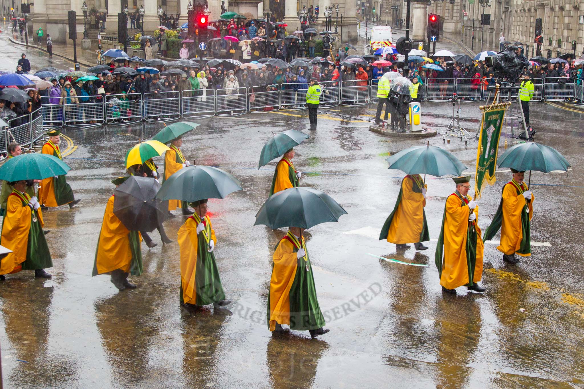 Lord Mayor's Show 2013: 84-Piliers Chablisiens-The aim of Piliers Chamblisiens is to provide the Chablis wine region with a spiritual and cultural marketing presence for national and international festivites..
Press stand opposite Mansion House, City of London,
London,
Greater London,
United Kingdom,
on 09 November 2013 at 11:47, image #1023