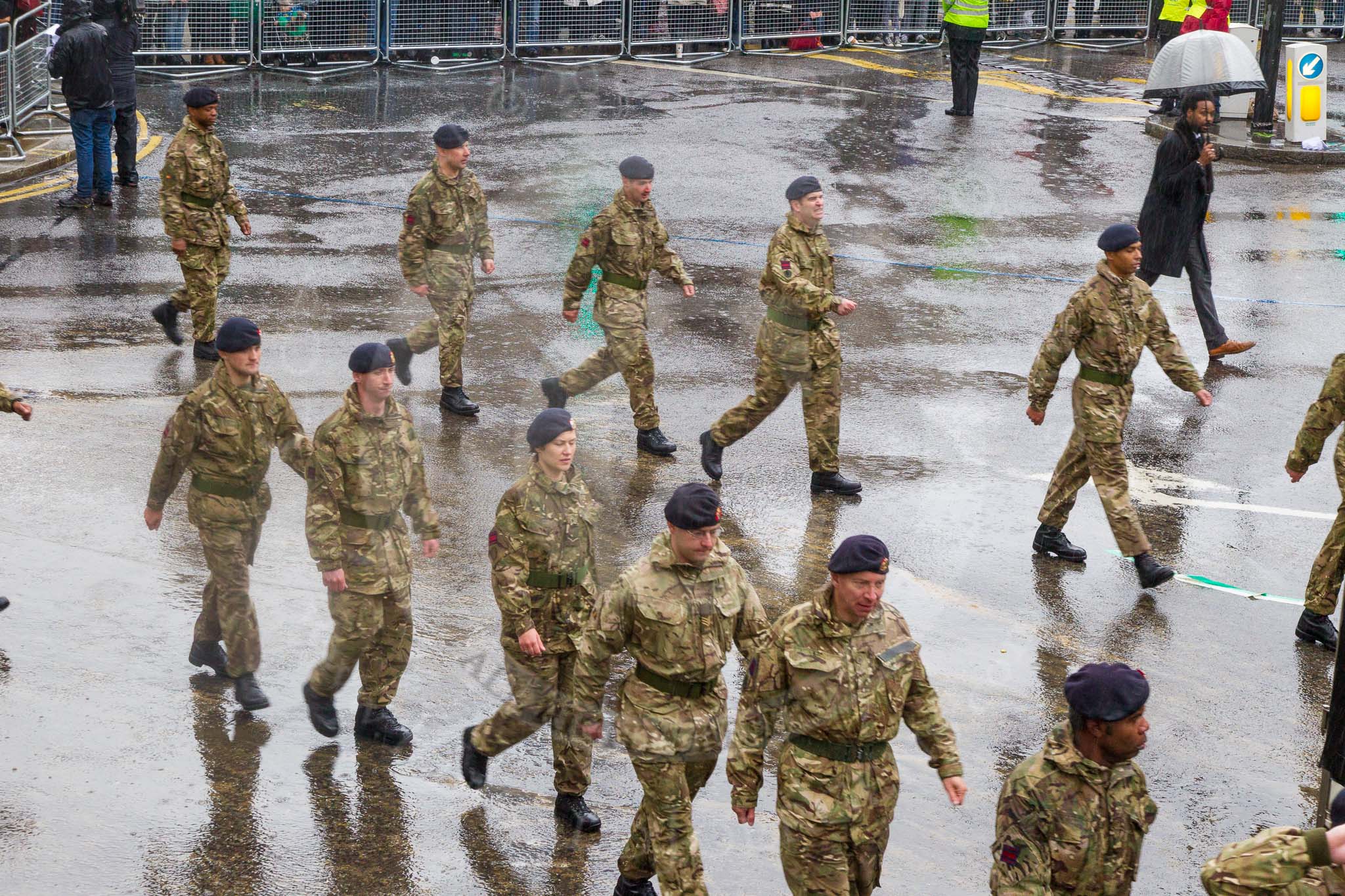 Lord Mayor's Show 2013: 90-217 Squadron 33 Engineer Regiment Royal Engineers- specialising in explosive ordance disposal and high-risk, high-assurance search support..
Press stand opposite Mansion House, City of London,
London,
Greater London,
United Kingdom,
on 09 November 2013 at 11:49, image #1100