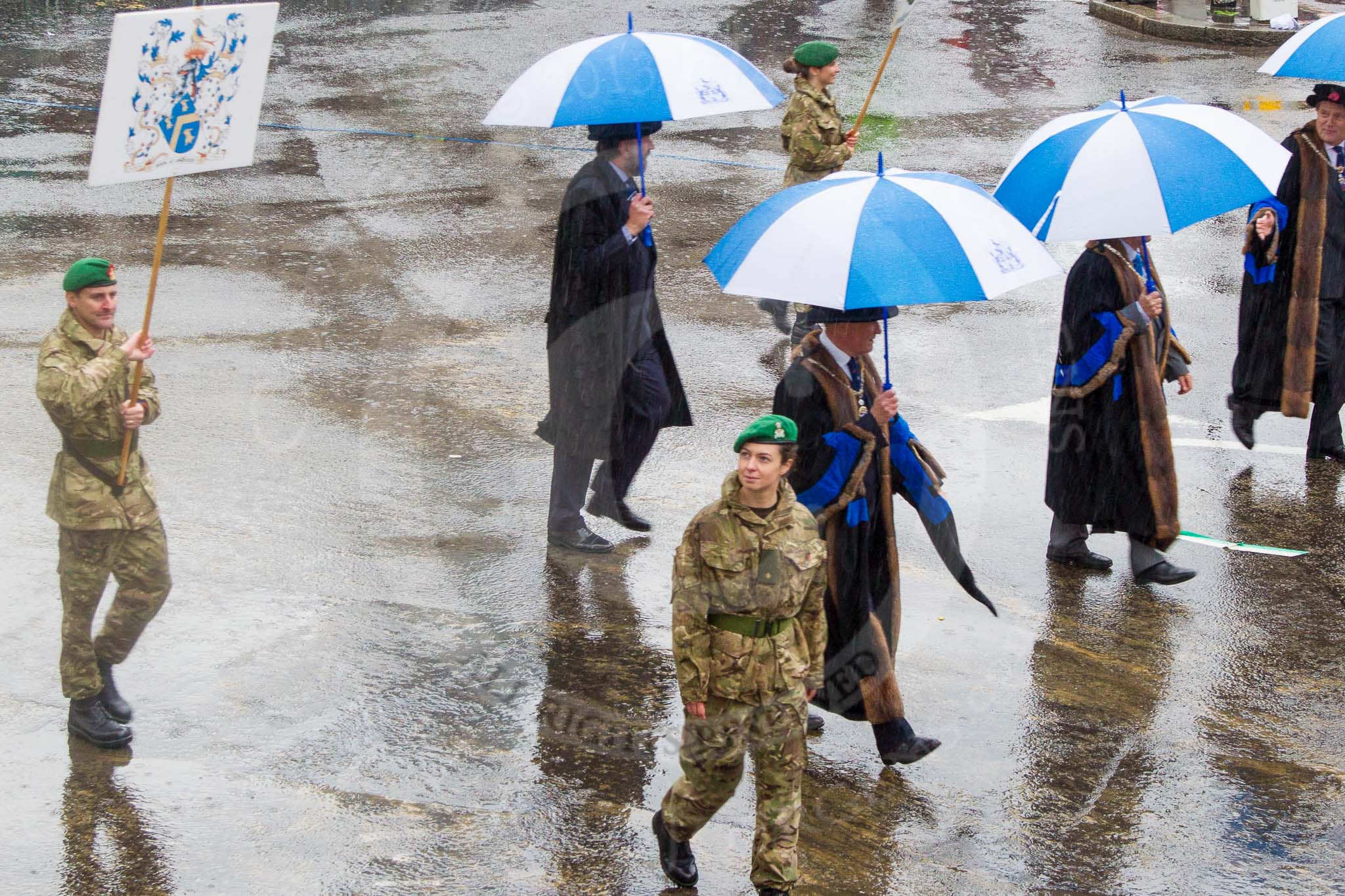 Lord Mayor's Show 2013: 91-3rd Battalion The Intelligence Corps-London's Army Reserve Intelligence Battalion, based in Hackney and Hampstead..
Press stand opposite Mansion House, City of London,
London,
Greater London,
United Kingdom,
on 09 November 2013 at 11:50, image #1110