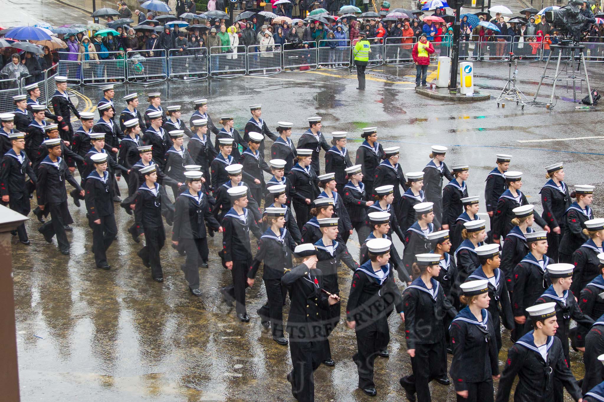 Photo 1311091154131D44477HaraldJoergens Lord Mayor's Show 2013: 101-London Area Sea Cadet Band-more than 100 Sea Cadets from 16 units across London are taking part in the parade this year..
Press stand opposite Mansion House, City of London,
London,
Greater London,
United Kingdom,
on 09 November 2013 at 11:54, image #1204