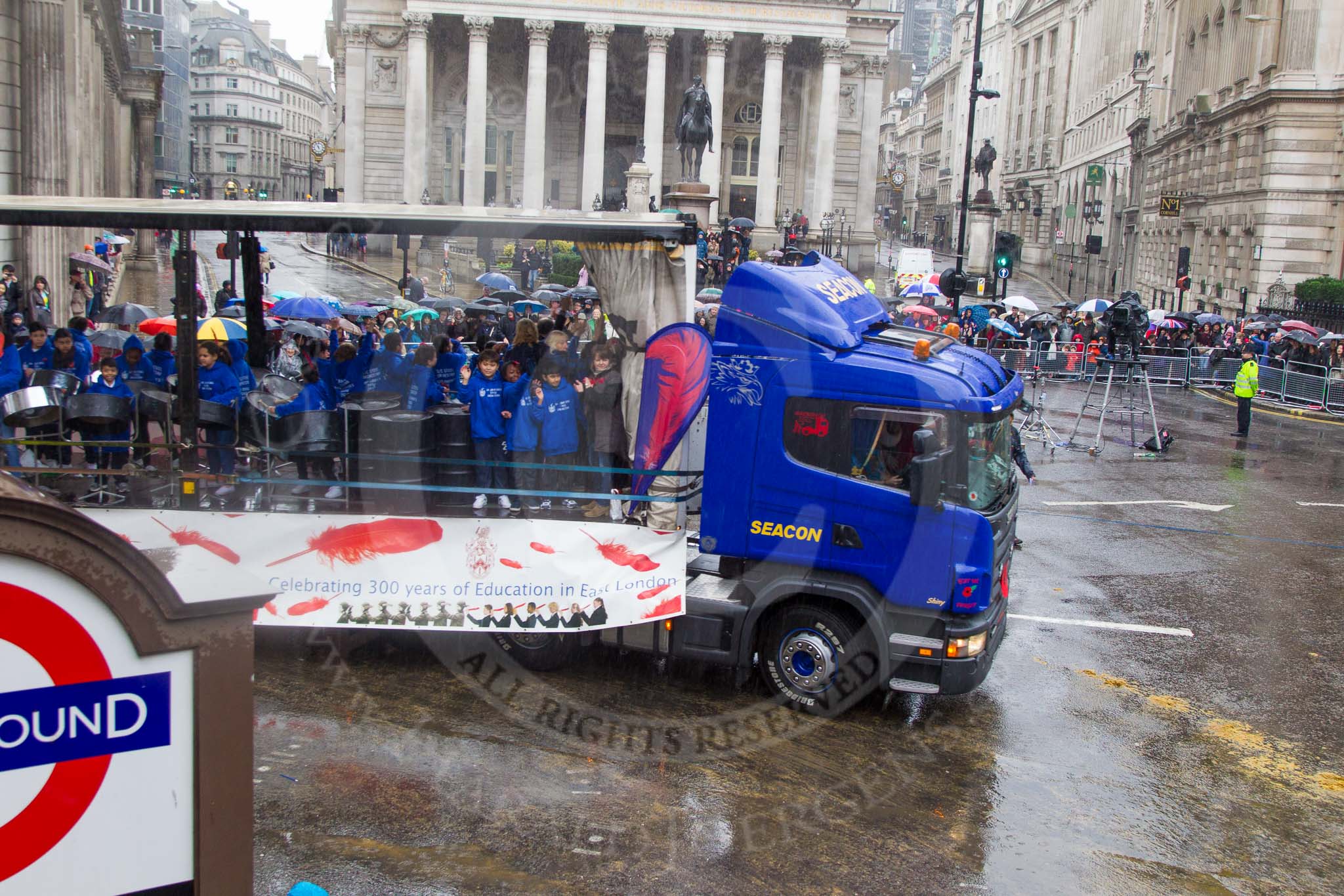 Lord Mayor's Show 2013: 105-Sir John Cass's Foundation and its Schools- is a leading independent educational charity..
Press stand opposite Mansion House, City of London,
London,
Greater London,
United Kingdom,
on 09 November 2013 at 11:55, image #1227