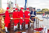 Lord Mayor's Show 2013: Thames Watermen on board of Gloriana, the barge built for The Queen's Diamond Jubilee, getting ready to row the Lord Mayor from Westminster to the City. Photo by Mike Garland..




on 09 November 2013 at 08:18, image #2