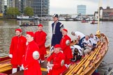 Lord Mayor's Show 2013: Thames Watermen on board of Gloriana, the barge built for The Queen's Diamond Jubilee, getting ready to row the Lord Mayor from Westminster to the City. Photo by Mike Garland..




on 09 November 2013 at 08:22, image #5