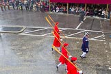 Lord Mayor's Show 2013: Four of the Thames Watermen that had been rowing the Lord Mayor from Westminster to the City..
Press stand opposite Mansion House, City of London,
London,
Greater London,
United Kingdom,
on 09 November 2013 at 10:49, image #100