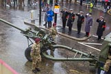Lord Mayor's Show 2013: 7-Society of Young Freemen, assisted by the soldier of the 100th Regiment Royal Artillery..
Press stand opposite Mansion House, City of London,
London,
Greater London,
United Kingdom,
on 09 November 2013 at 11:03, image #197
