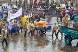 Lord Mayor's Show 2013: 13-Worshipful Company of Builders Merchants- celebrated their 50th anniversary in 2011 and recived Royal Charter in 2012..
Press stand opposite Mansion House, City of London,
London,
Greater London,
United Kingdom,
on 09 November 2013 at 11:06, image #263