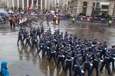 Lord Mayor's Show 2013: 16-Royal Air Force- marching contingent includes Regular and Reserve personnel..
Press stand opposite Mansion House, City of London,
London,
Greater London,
United Kingdom,
on 09 November 2013 at 11:08, image #298