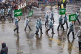 Lord Mayor's Show 2013: 26 - Worshipful Company of Tax Advisers, representing the positive contribution made to the environmeny by green taxes. With the Army Cadet Force (City of London and North-East Sector)..
Press stand opposite Mansion House, City of London,
London,
Greater London,
United Kingdom,
on 09 November 2013 at 11:13, image #369
