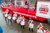Lord Mayor's Show 2013: 50-Beating Bowel Cancer-are here to raise awareness and promote early diagnosis..
Press stand opposite Mansion House, City of London,
London,
Greater London,
United Kingdom,
on 09 November 2013 at 11:28, image #663