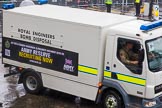Lord Mayor's Show 2013: 90-217 Squadron 33 Engineer Regiment Royal Engineers- specialising in explosive ordance disposal and high-risk, high-assurance search support..
Press stand opposite Mansion House, City of London,
London,
Greater London,
United Kingdom,
on 09 November 2013 at 11:49, image #1095