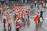 Lord Mayor's Show 2013: 106- Candlewick Ward- it is the oldest active Ward Club and today has a membership of 2150..
Press stand opposite Mansion House, City of London,
London,
Greater London,
United Kingdom,
on 09 November 2013 at 11:56, image #1242