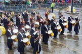 Lord Mayor's Show 2013: 121-Christ Hospital School Band- The hospital was founded in London in 1552 and though now located in Sussex, it continues to enjoy close links with the City..
Press stand opposite Mansion House, City of London,
London,
Greater London,
United Kingdom,
on 09 November 2013 at 12:05, image #1362