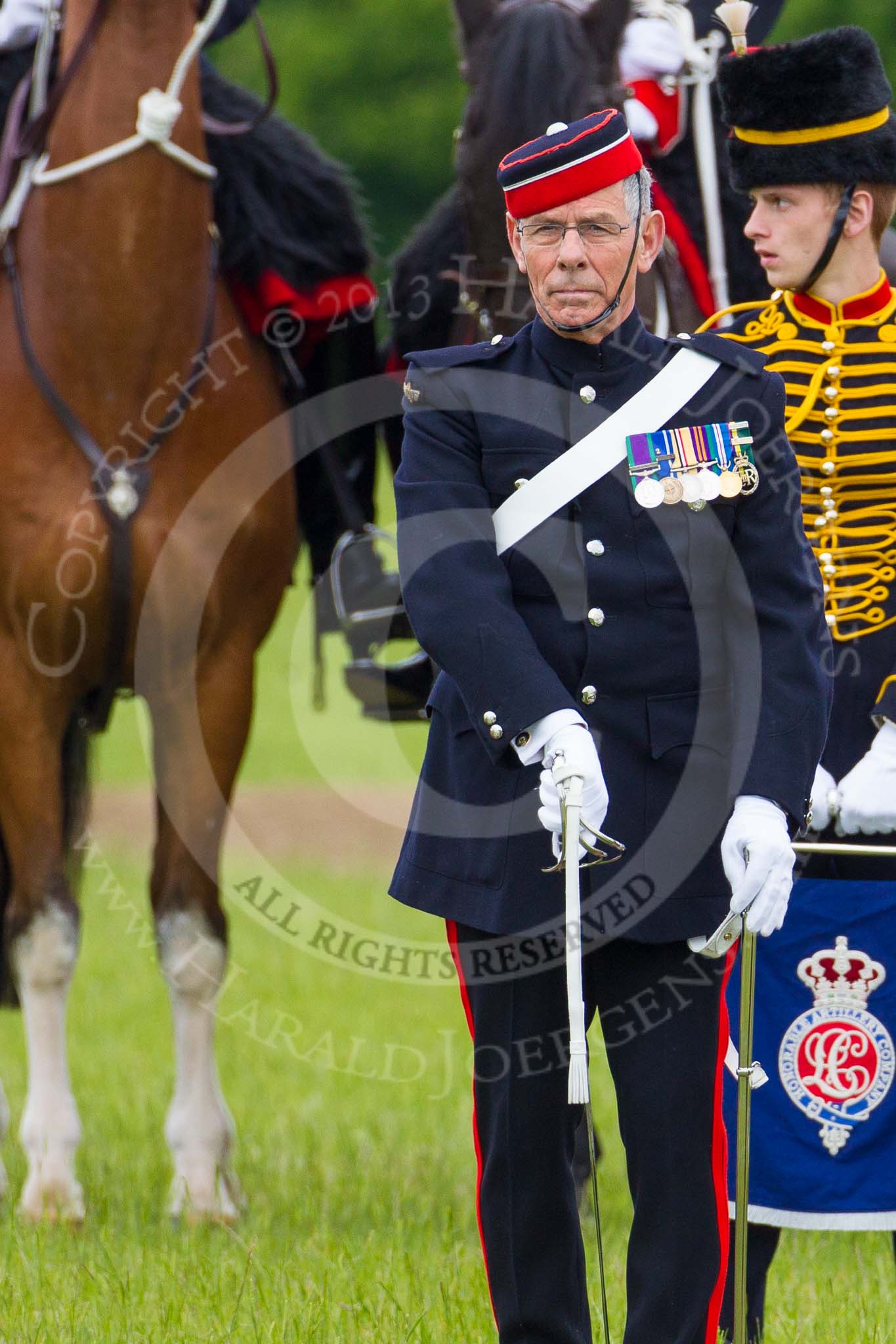 The Light Cavalry HAC Annual Review and Inspection 2013.
Windsor Great Park Review Ground,
Windsor,
Berkshire,
United Kingdom,
on 09 June 2013 at 13:03, image #303