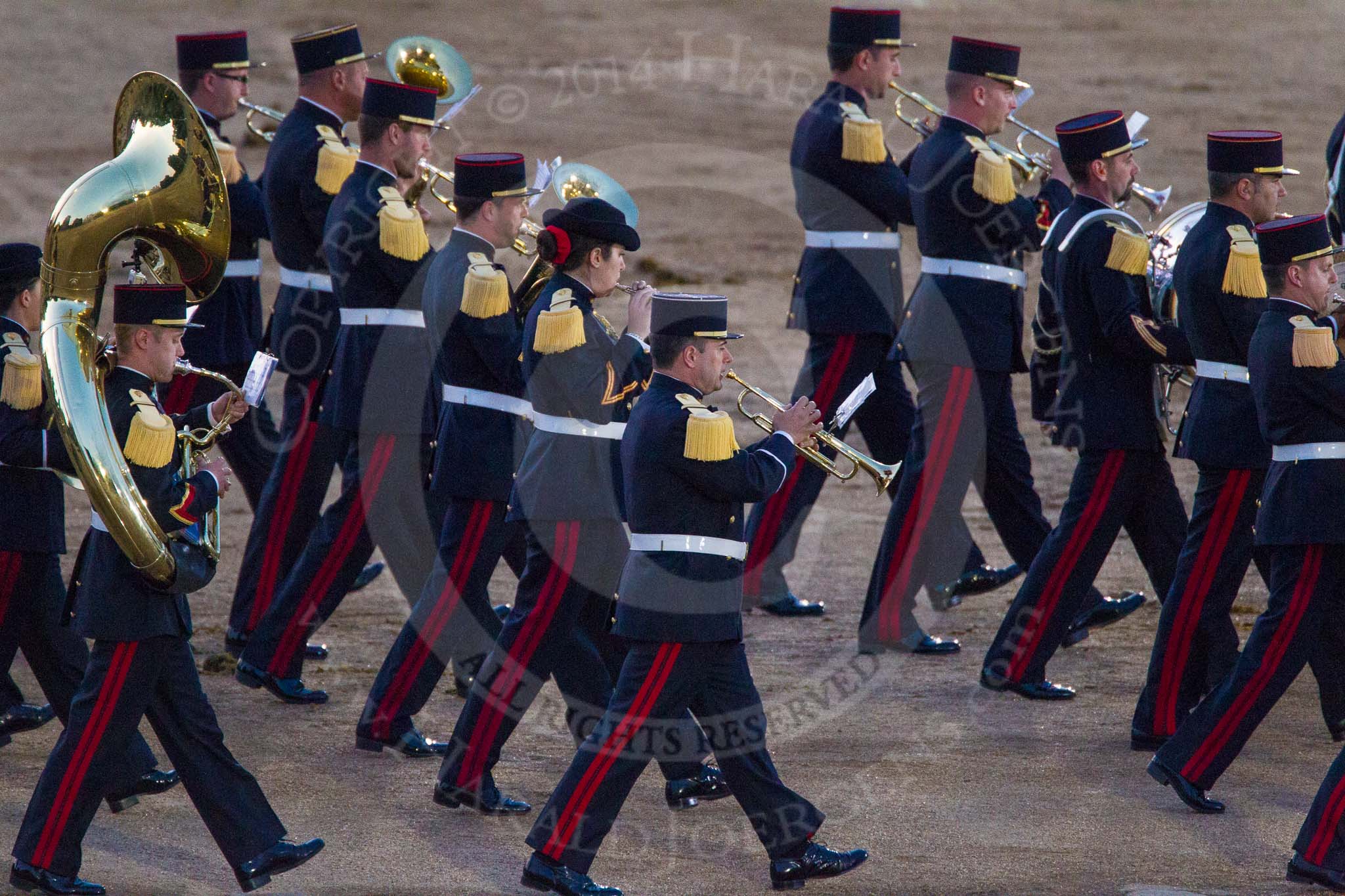 Beating Retreat 2014.
Horse Guards Parade, Westminster,
London SW1A,

United Kingdom,
on 11 June 2014 at 21:19, image #310