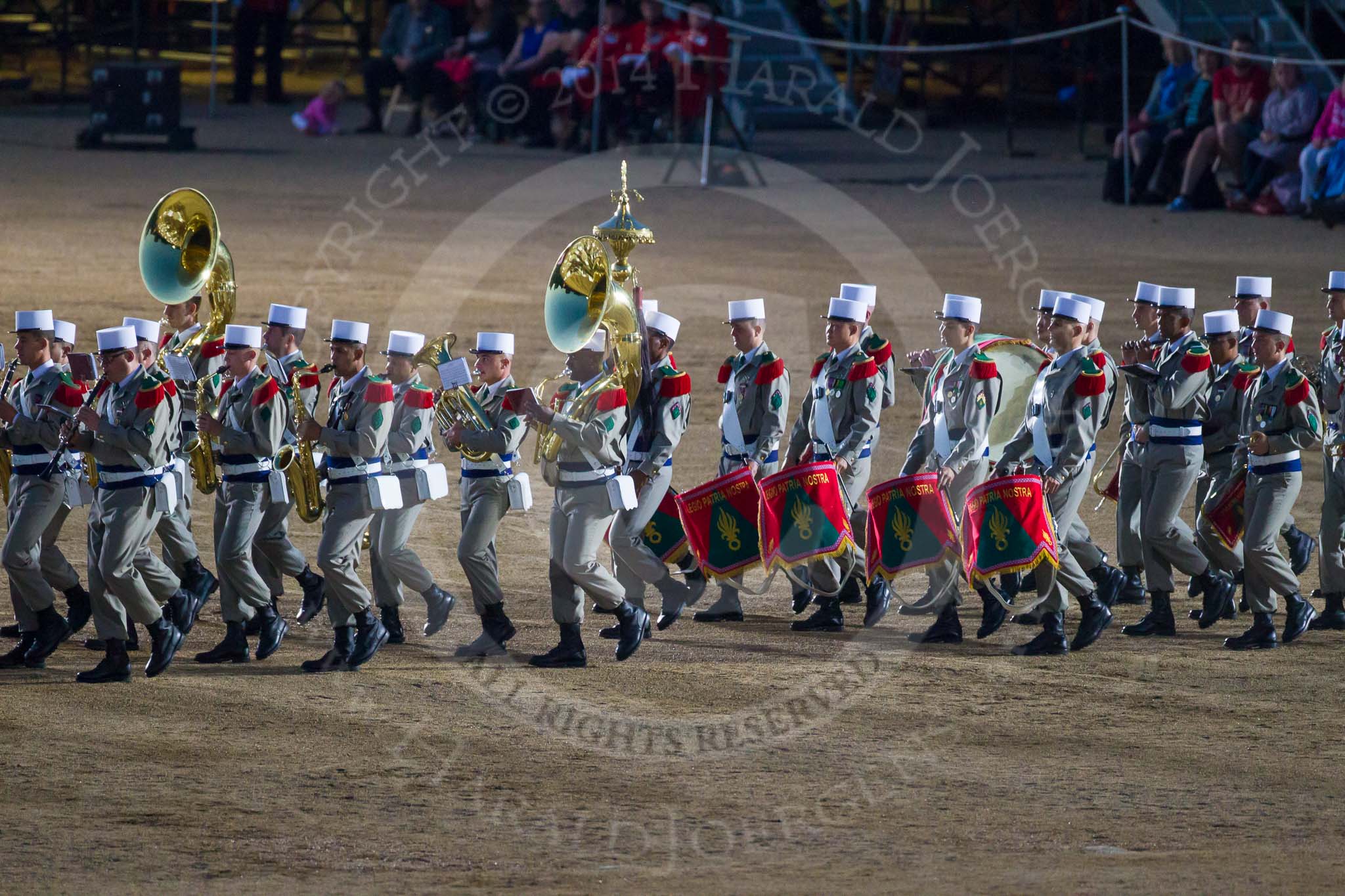 Beating Retreat 2014.
Horse Guards Parade, Westminster,
London SW1A,

United Kingdom,
on 11 June 2014 at 21:38, image #370