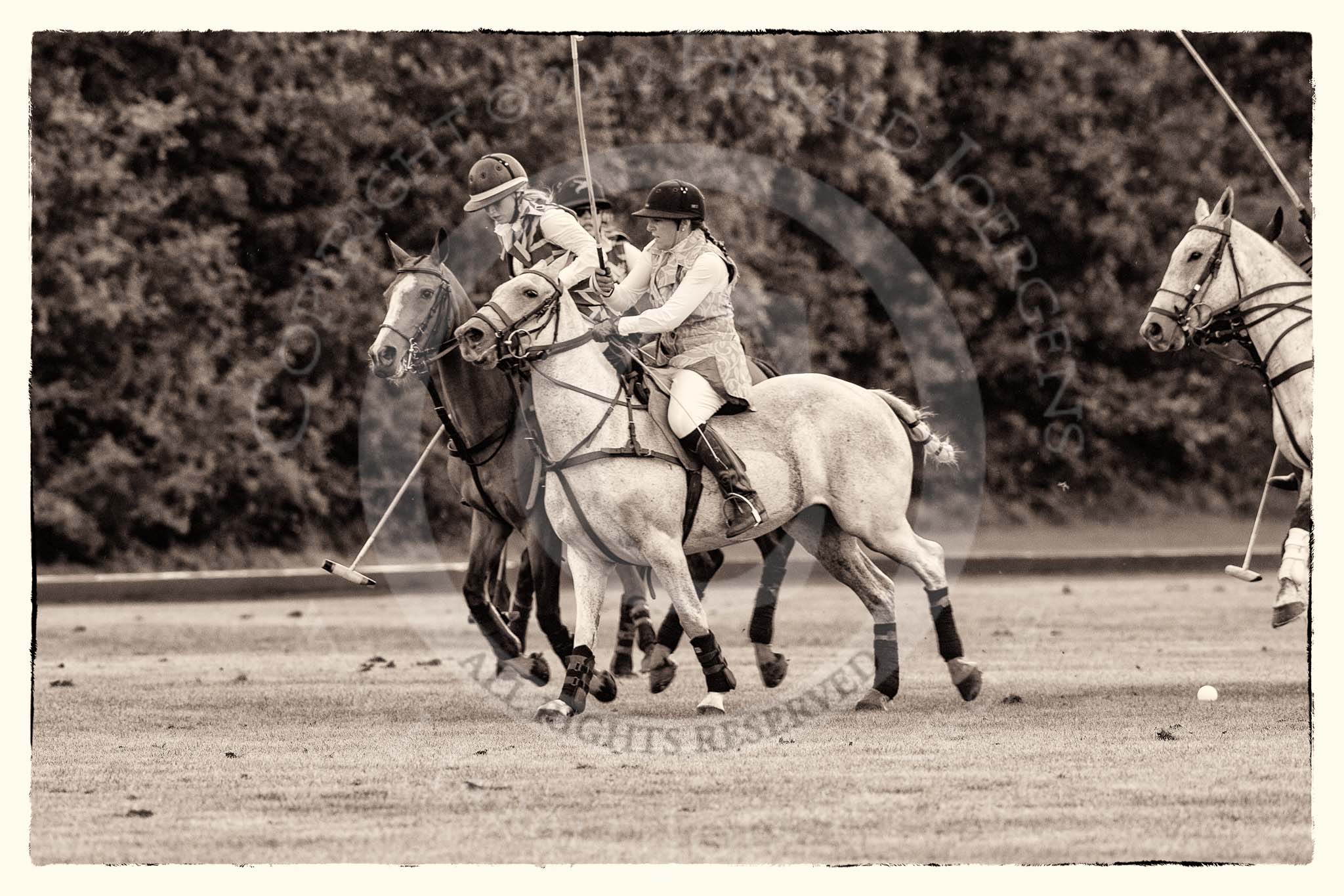 7th Heritage Polo Cup semi-finals: Ride off Charlie Howell v Barbara Patricia Zingg..
Hurtwood Park Polo Club,
Ewhurst Green,
Surrey,
United Kingdom,
on 04 August 2012 at 13:10, image #99