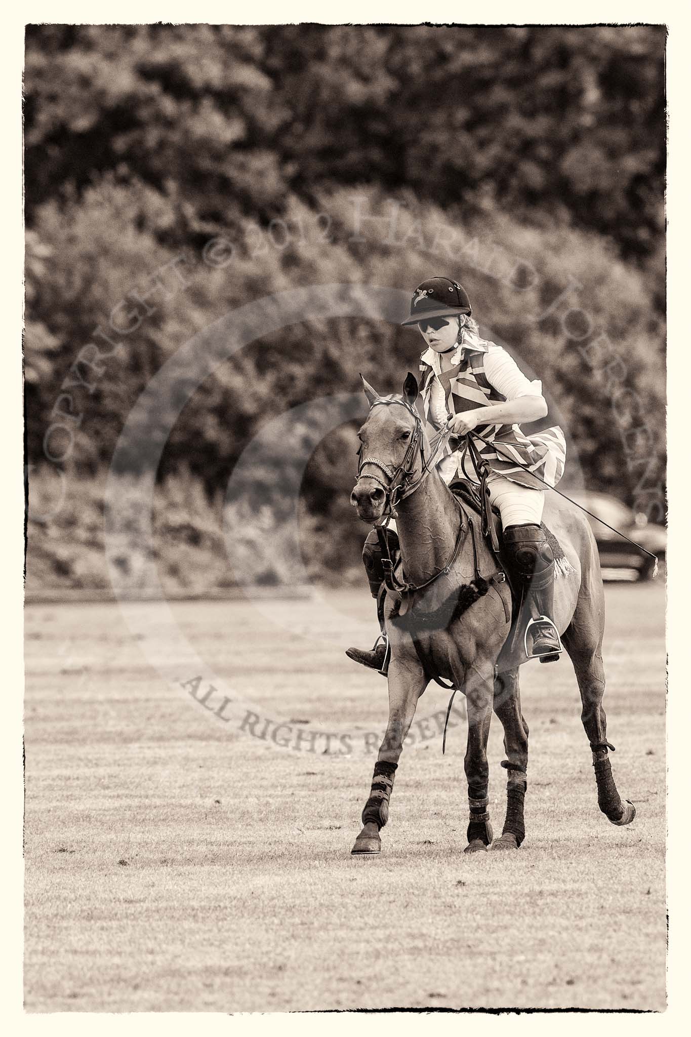 7th Heritage Polo Cup semi-finals: Rosie Ross taking another penalty shot..
Hurtwood Park Polo Club,
Ewhurst Green,
Surrey,
United Kingdom,
on 04 August 2012 at 13:33, image #149