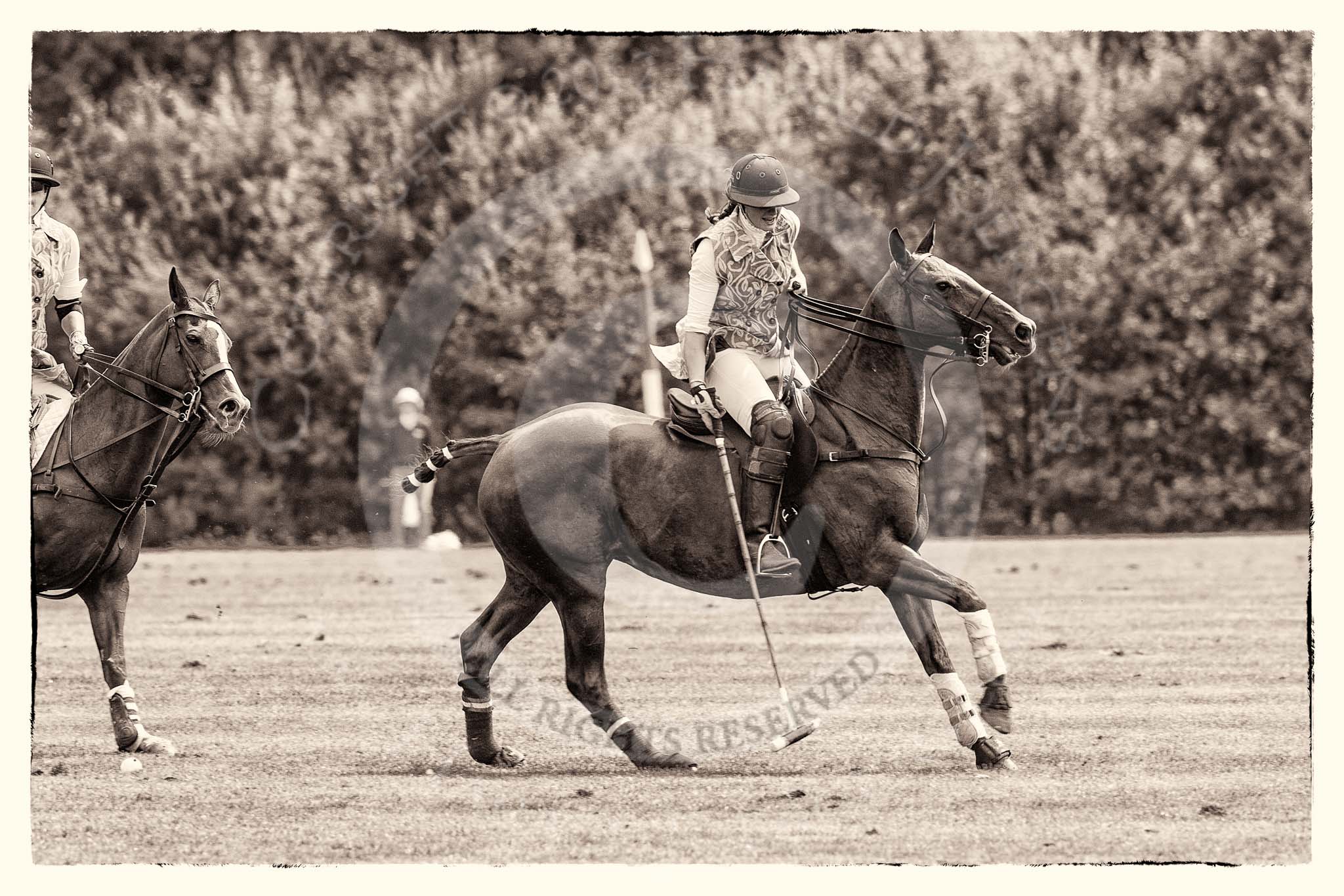 7th Heritage Polo Cup semi-finals: Sheena Robertson joined the Amazons of Polo Team sponsored by Polistas..
Hurtwood Park Polo Club,
Ewhurst Green,
Surrey,
United Kingdom,
on 04 August 2012 at 13:35, image #156