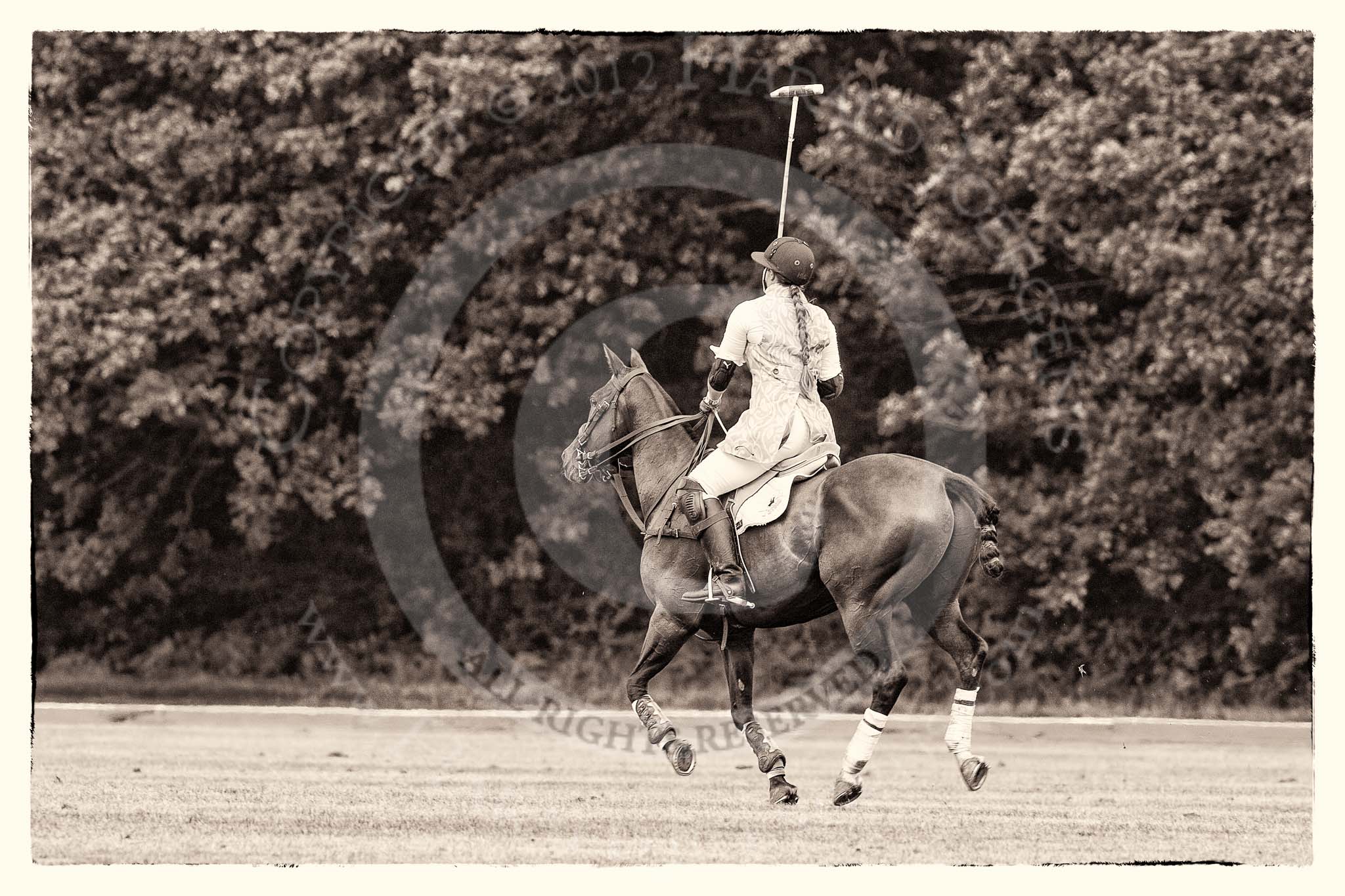 7th Heritage Polo Cup semi-finals: The Amazon from Brazil, Heloise Lorentzen (1) sponsored by Polistas, wearing Liberty Freedom..
Hurtwood Park Polo Club,
Ewhurst Green,
Surrey,
United Kingdom,
on 04 August 2012 at 13:56, image #192