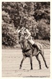 7th Heritage Polo Cup semi-finals: Rosie Ross executing the penalty in favour of the Ladies of the British Empire Polo Team..
Hurtwood Park Polo Club,
Ewhurst Green,
Surrey,
United Kingdom,
on 04 August 2012 at 13:33, image #150
