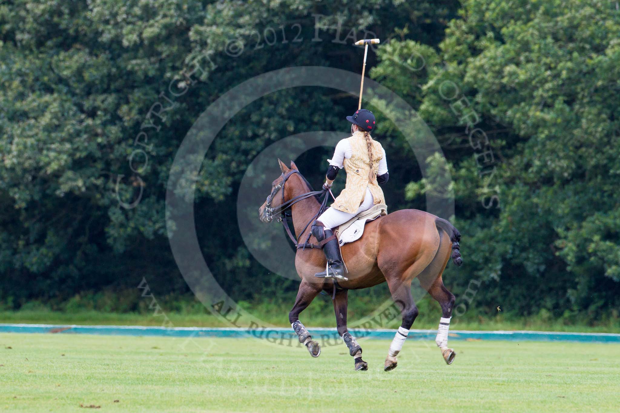 7th Heritage Polo Cup semi-finals: The Amazon from Brazil, Heloise Lorentzen (1) sponsored by Polistas, wearing Liberty Freedom..
Hurtwood Park Polo Club,
Ewhurst Green,
Surrey,
United Kingdom,
on 04 August 2012 at 13:56, image #192