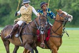 7th Heritage Polo Cup semi-finals: Ride Off between Emma Boers & Uneku Atawodi from Nigeria..
Hurtwood Park Polo Club,
Ewhurst Green,
Surrey,
United Kingdom,
on 04 August 2012 at 14:10, image #205