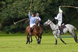 7th Heritage Polo Cup semi-finals: Alex Vent looking at the ball in the air aside Pedro Harrison..
Hurtwood Park Polo Club,
Ewhurst Green,
Surrey,
United Kingdom,
on 04 August 2012 at 15:47, image #280