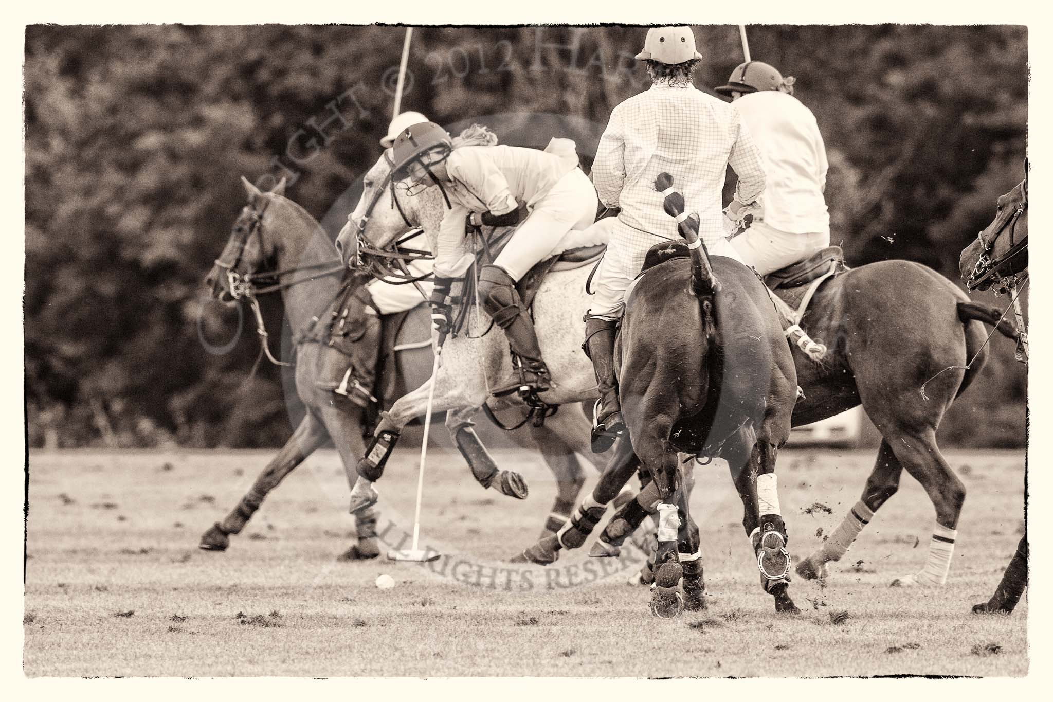 7th Heritage Polo Cup finals: Clare Payne of Emerging Switzerland making a nearside shot..
Hurtwood Park Polo Club,
Ewhurst Green,
Surrey,
United Kingdom,
on 05 August 2012 at 16:23, image #219