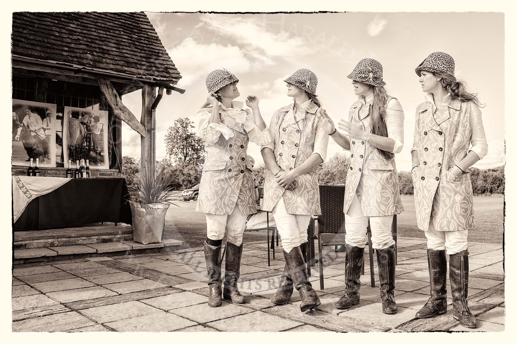 7th Heritage Polo Cup finals: The AMAZONS of POLO sponsored by Polistas 
ltr Barbara P Zingg, Sheena Robertson, Heloise Lorentzen, Emma Boers..
Hurtwood Park Polo Club,
Ewhurst Green,
Surrey,
United Kingdom,
on 05 August 2012 at 16:54, image #234