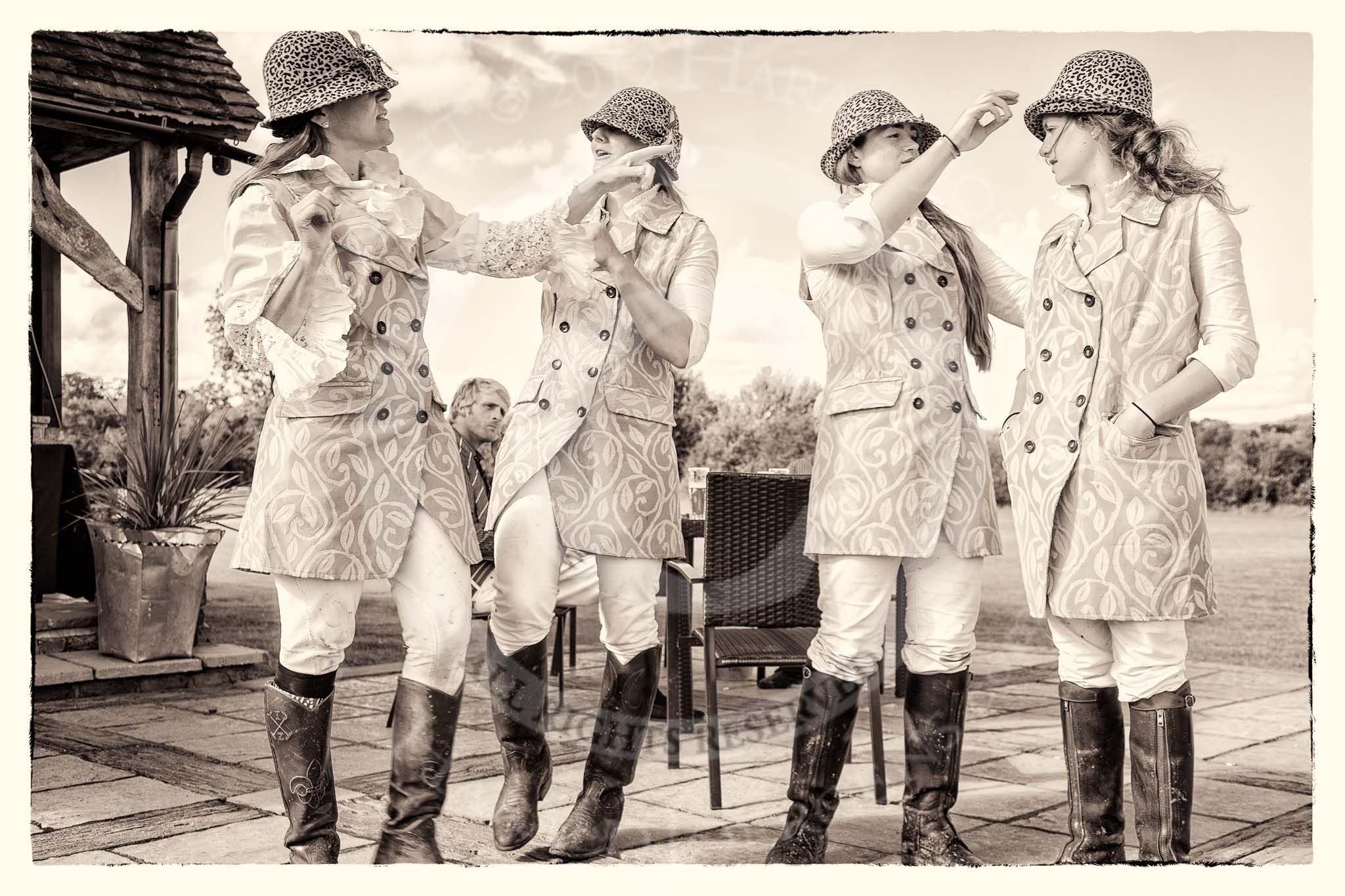 7th Heritage Polo Cup finals: The AMAZONS of POLO sponsored by Polistas 
ltr Barbara P Zingg, Sheena Robertson, Heloise Lorentzen, Emma Boers..
Hurtwood Park Polo Club,
Ewhurst Green,
Surrey,
United Kingdom,
on 05 August 2012 at 16:54, image #236