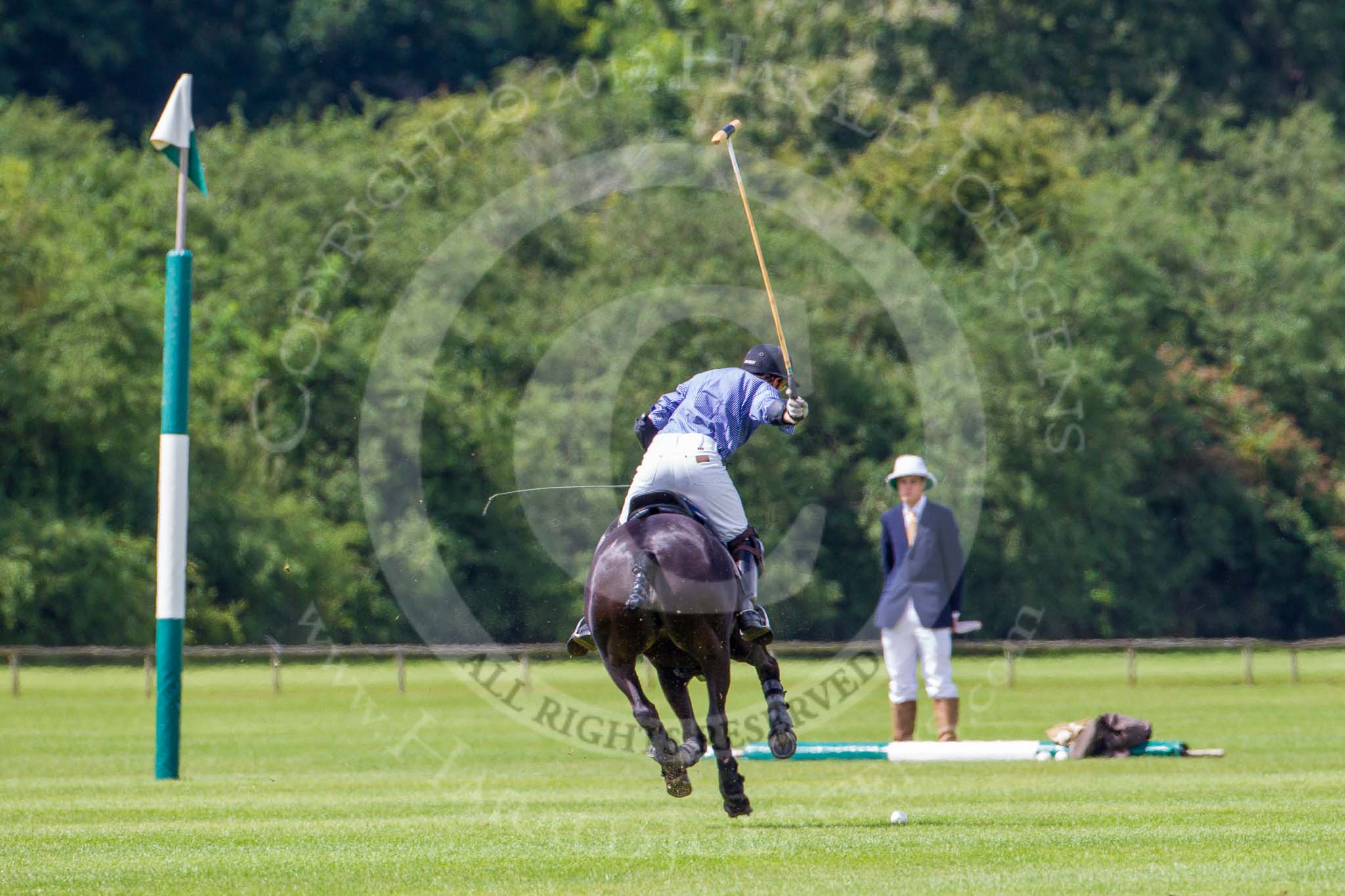 7th Heritage Polo Cup finals: John Martin, left, and Sebastian Funes..
Hurtwood Park Polo Club,
Ewhurst Green,
Surrey,
United Kingdom,
on 05 August 2012 at 13:20, image #14