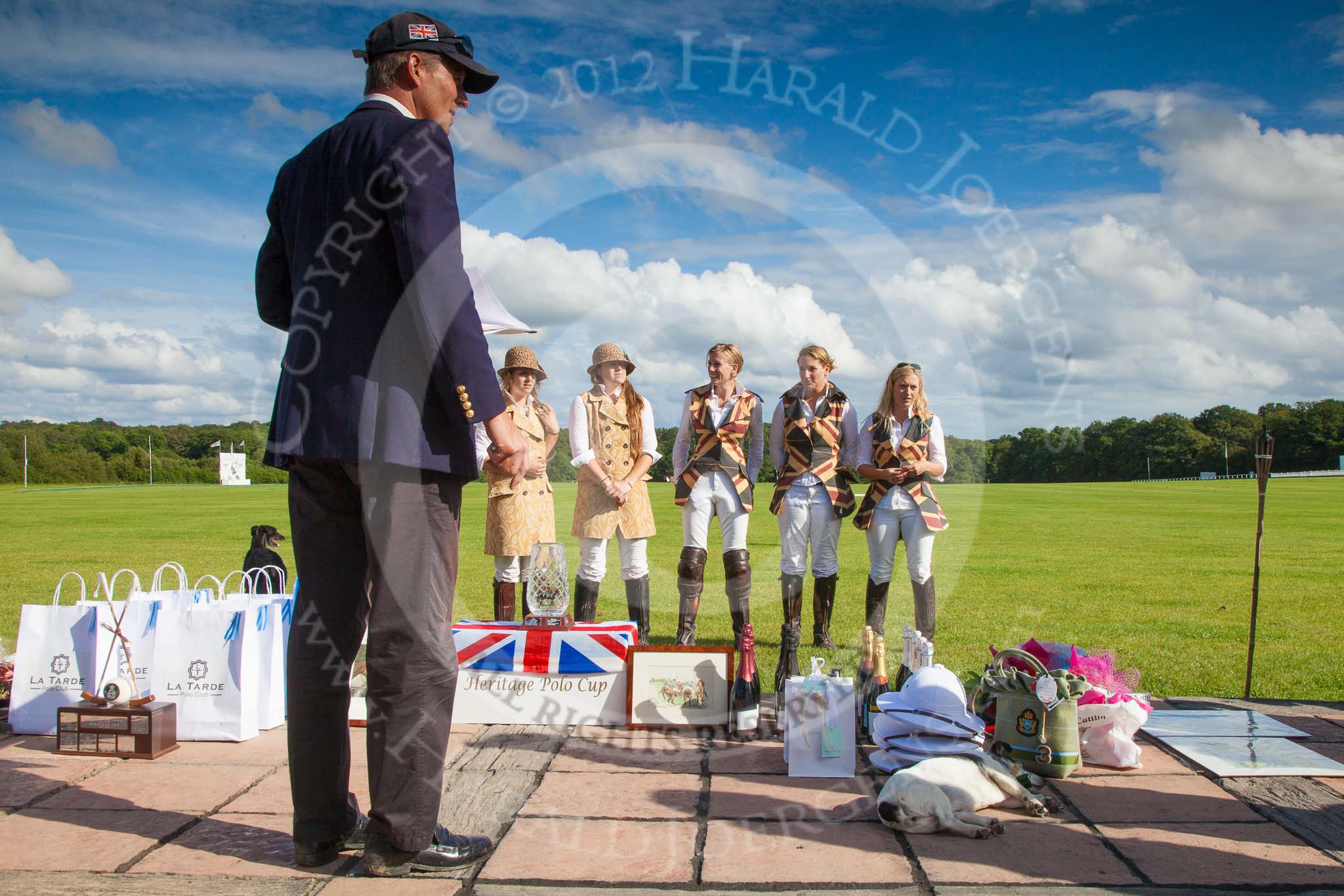 Photo 1208051655475D21830HaraldJoergens 7th Heritage Polo Cup finals: RUNNERS UP - The AMAZONS of POLO sponsored by Polistas, Sheena Robertson, Emma Boers, Heloise Lorentzen, v WINNERS,
Ladies of the British Empire Liberty Freedom,
Leigh Fisher, Sarah Wisman, Charlie Howel..
Hurtwood Park Polo Club,
Ewhurst Green,
Surrey,
United Kingdom,
on 05 August 2012 at 16:56, image #238