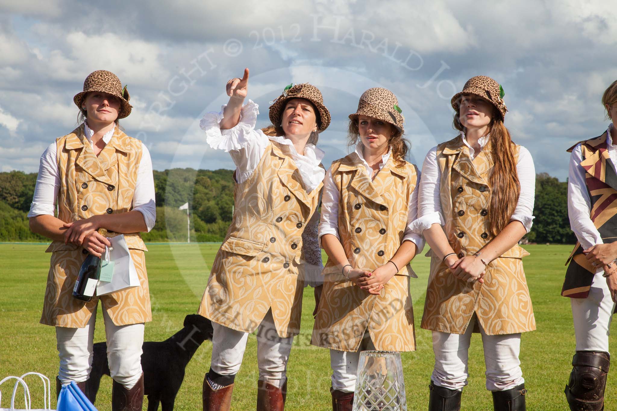 7th Heritage Polo Cup finals: The AMAZONS of POLO sponsored by Polistas 
ltr Sheena Robertson, Barbara P Zingg, Heloise Lorentzen, Emma Boers..
Hurtwood Park Polo Club,
Ewhurst Green,
Surrey,
United Kingdom,
on 05 August 2012 at 16:59, image #245