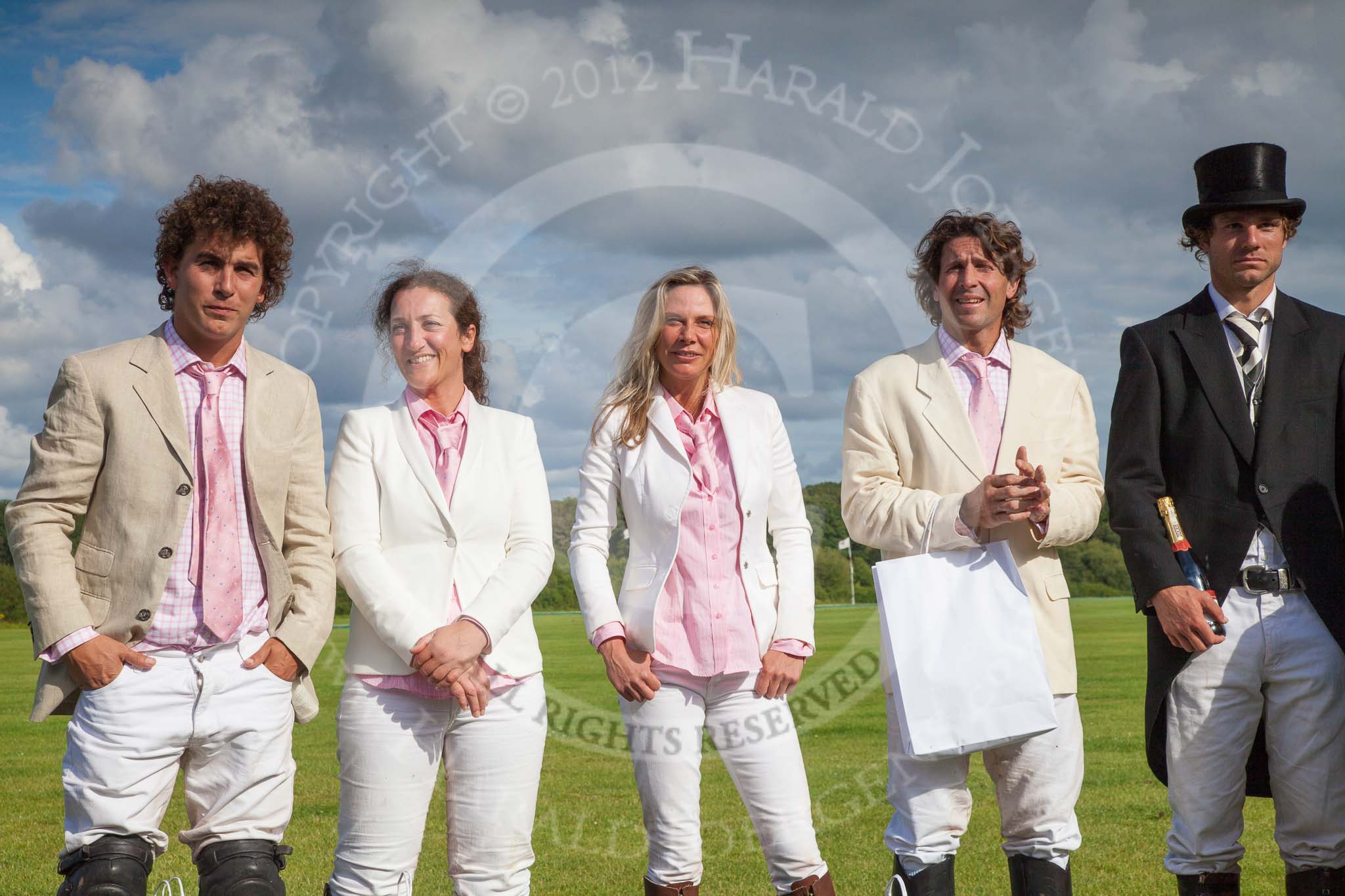 7th Heritage Polo Cup finals: Emerging Switzerland Polo Team Nico Talamoni, Sarah Krasker, Claire Payne, Justo Saveedra..
Hurtwood Park Polo Club,
Ewhurst Green,
Surrey,
United Kingdom,
on 05 August 2012 at 17:09, image #287