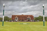 7th Heritage Polo Cup finals: Clubhouse of Hurtwood Park Polo Club, near Ewhurst in Surrey, seen through the goal posts..
Hurtwood Park Polo Club,
Ewhurst Green,
Surrey,
United Kingdom,
on 05 August 2012 at 11:44, image #2