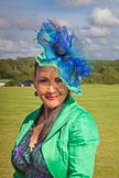 7th Heritage Polo Cup finals: Jennifer Cattlin wearing one of her Millinery Creations 2012..
Hurtwood Park Polo Club,
Ewhurst Green,
Surrey,
United Kingdom,
on 05 August 2012 at 16:47, image #228