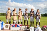 7th Heritage Polo Cup finals: RUNNERS UP - The AMAZONS of POLO sponsored by Polistas, Sheena Robertson, Emma Boers, Heloise Lorentzen, v WINNERS, 
Ladies of the British Empire Liberty Freedom, 
Leigh Fisher, Sarah Wisman, Charlie Howel..
Hurtwood Park Polo Club,
Ewhurst Green,
Surrey,
United Kingdom,
on 05 August 2012 at 16:55, image #237
