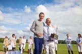 7th Heritage Polo Cup finals: Bradley Wiggins with La Golondrina Argentina Polo Patron Paul Oberschneider presenting the HERITAGE POLO CUP 2012..
Hurtwood Park Polo Club,
Ewhurst Green,
Surrey,
United Kingdom,
on 05 August 2012 at 17:07, image #285
