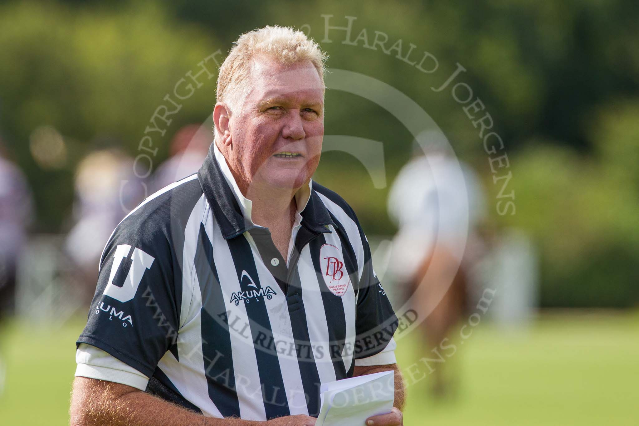 DBPC Polo in the Park 2012: Dallas Burston Polo Club Polo Manager, and umpire during some of the "Polo in the Park" matches, Ian 'Ginger' Hunt..
Dallas Burston Polo Club,
Stoneythorpe Estate,
Southam,
Warwickshire,
United Kingdom,
on 16 September 2012 at 11:24, image #91