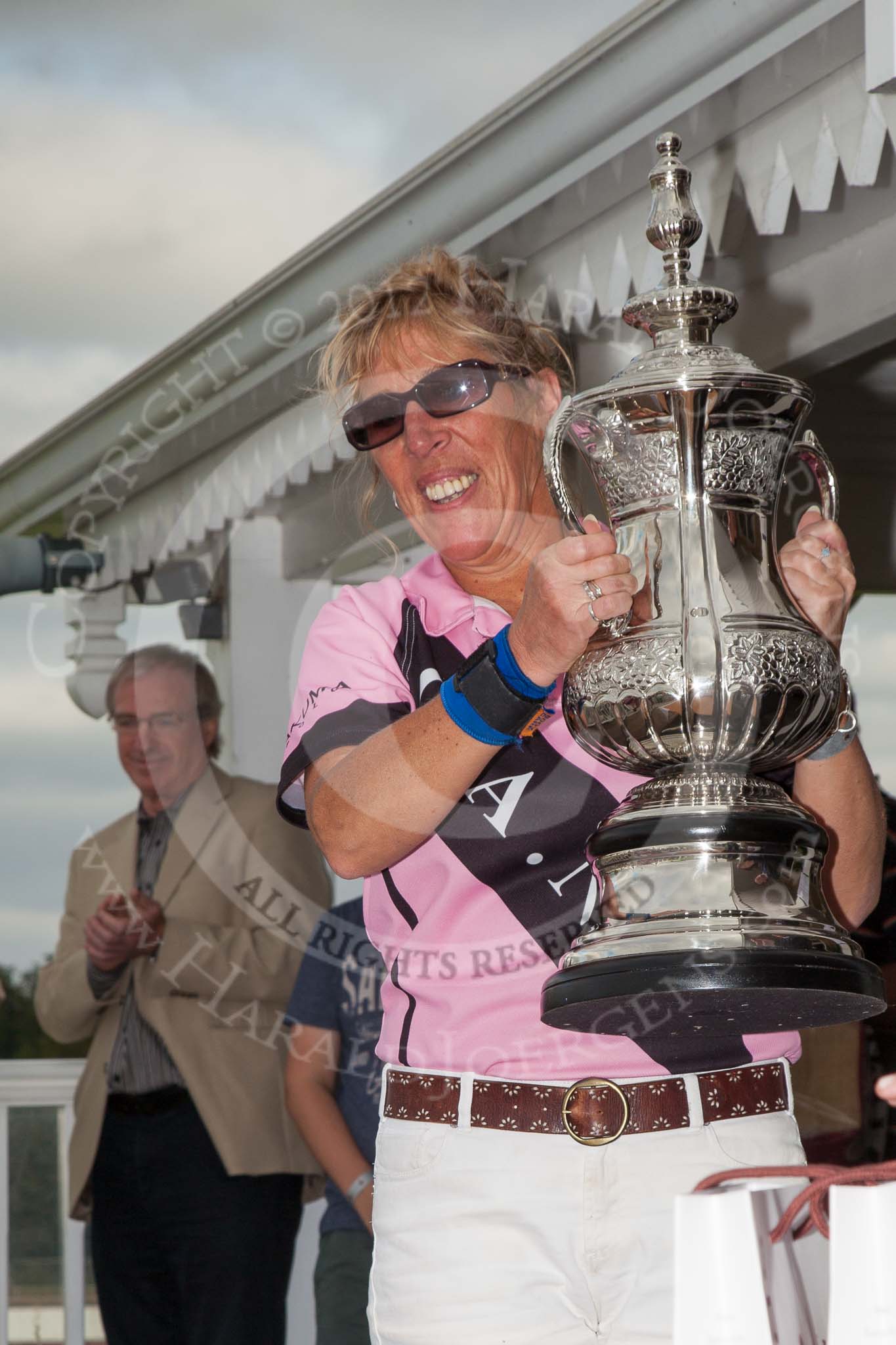 DBPC Polo in the Park 2012: Lousie Jebson for the C.A.N.I. team, the winner of the 4 Goal Tusk Trophy Tournament..
Dallas Burston Polo Club,
Stoneythorpe Estate,
Southam,
Warwickshire,
United Kingdom,
on 16 September 2012 at 16:40, image #250