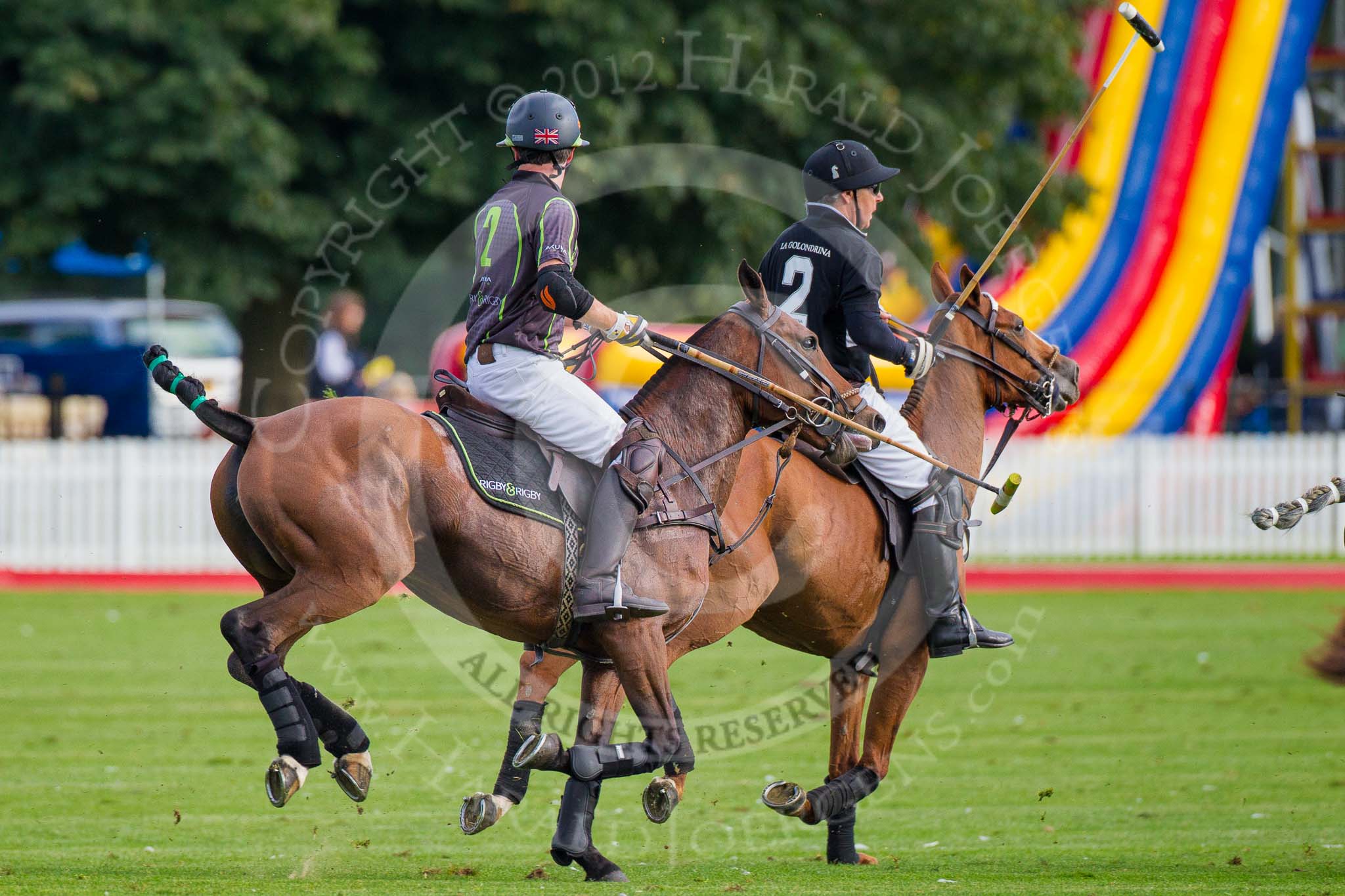 DBPC Polo in the Park 2012: Rigby & Rigby #2, Steve Rigby, and La Golondrina #2 and patron, Paul Oberschneider..
Dallas Burston Polo Club,
Stoneythorpe Estate,
Southam,
Warwickshire,
United Kingdom,
on 16 September 2012 at 16:55, image #264