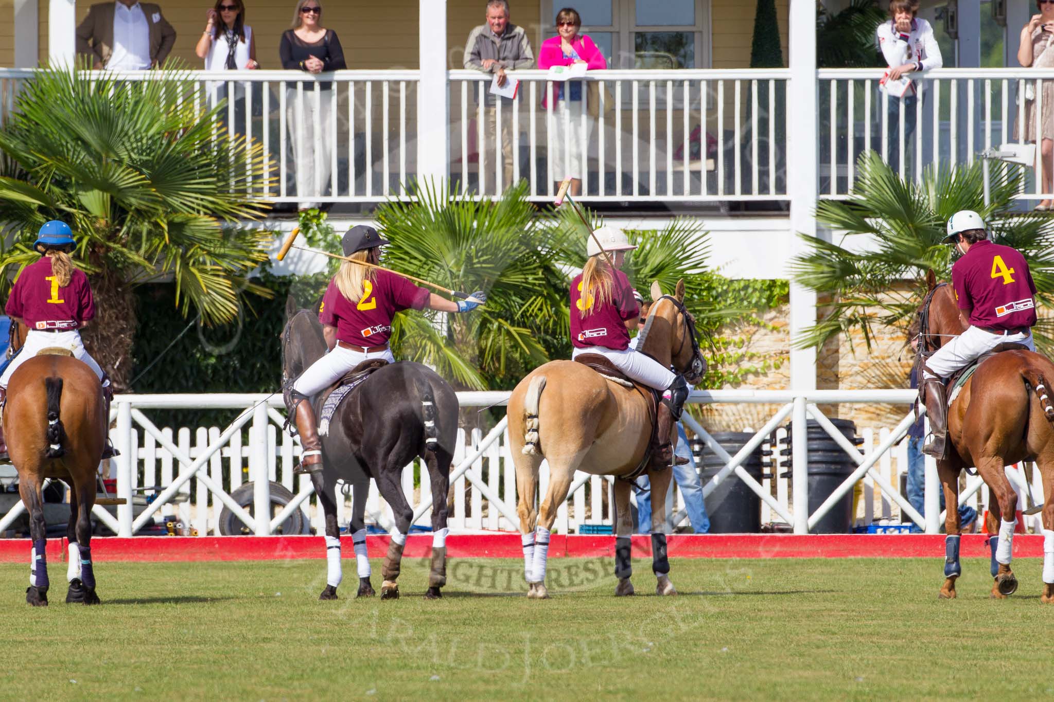 DBPC Polo in the Park 2013, Final of the Amaranther Trophy (0 Goal), Bucking Broncos vs The Inn Team: The Final of the Amaranther Trophy (0 Goal), here the presentation of the Bucking Broncos Polo Team: Samantha Banks (-2), Emma Nicholson (-1), Hannah Henderson (0), and Phil Baker (3)..
Dallas Burston Polo Club, ,
Southam,
Warwickshire,
United Kingdom,
on 01 September 2013 at 11:30, image #101