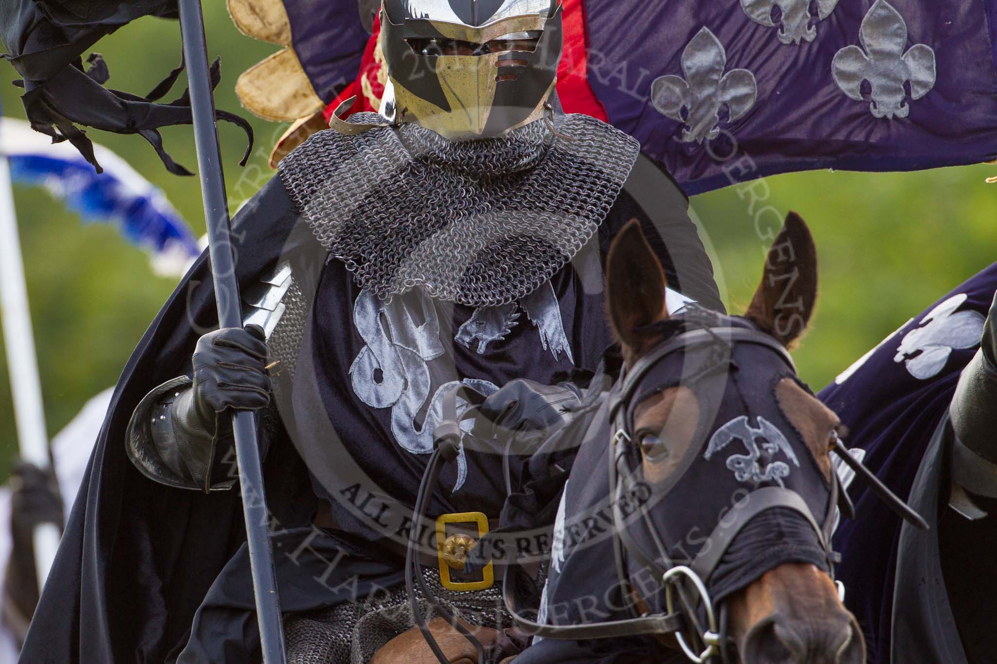 DBPC Polo in the Park 2013 - jousting display by the Knights of Middle England.
Dallas Burston Polo Club, ,
Southam,
Warwickshire,
United Kingdom,
on 01 September 2013 at 15:19, image #446