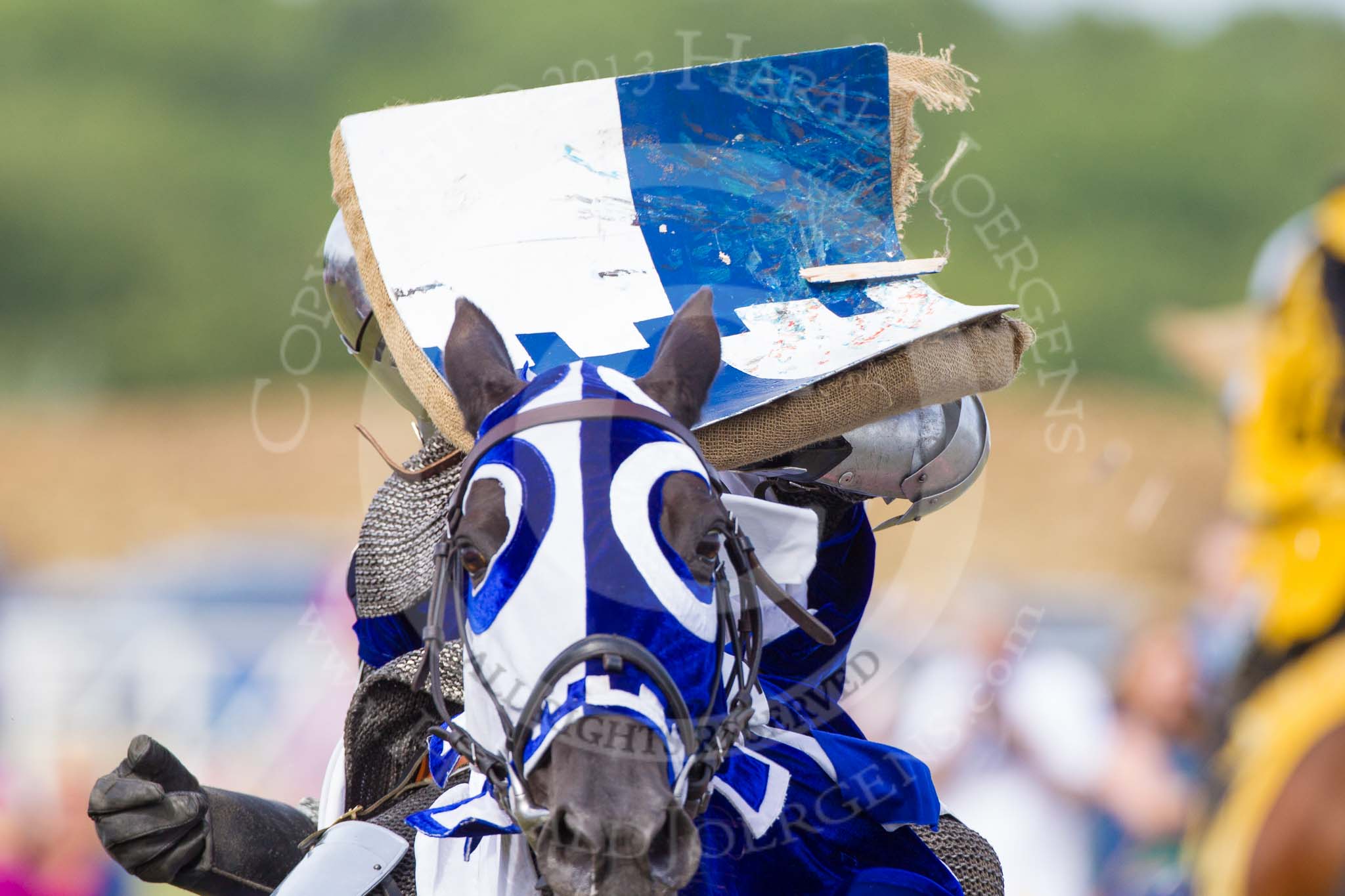DBPC Polo in the Park 2013 - jousting display by the Knights of Middle England.
Dallas Burston Polo Club, ,
Southam,
Warwickshire,
United Kingdom,
on 01 September 2013 at 15:39, image #496