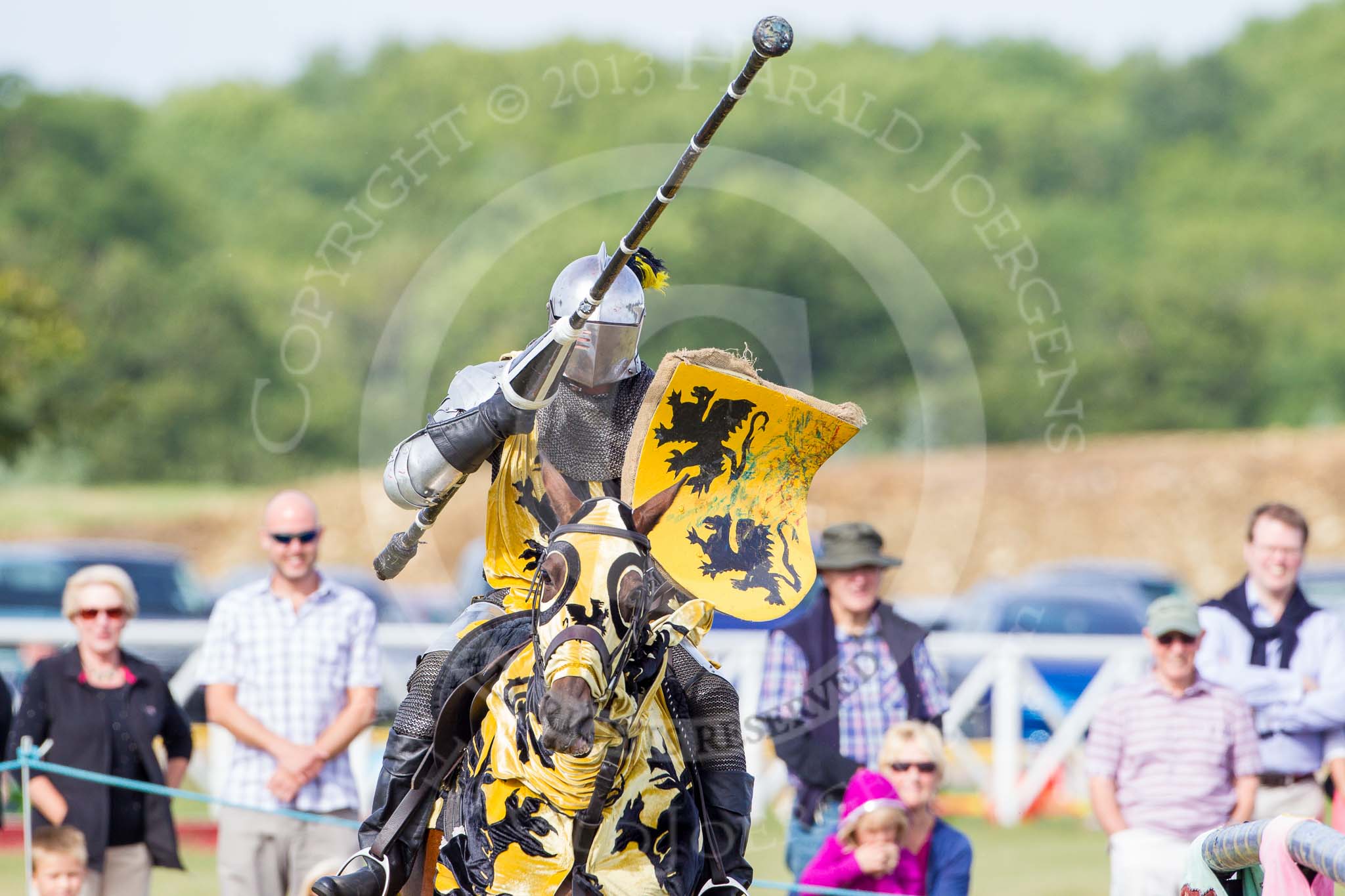 DBPC Polo in the Park 2013 - jousting display by the Knights of Middle England.
Dallas Burston Polo Club, ,
Southam,
Warwickshire,
United Kingdom,
on 01 September 2013 at 15:40, image #497