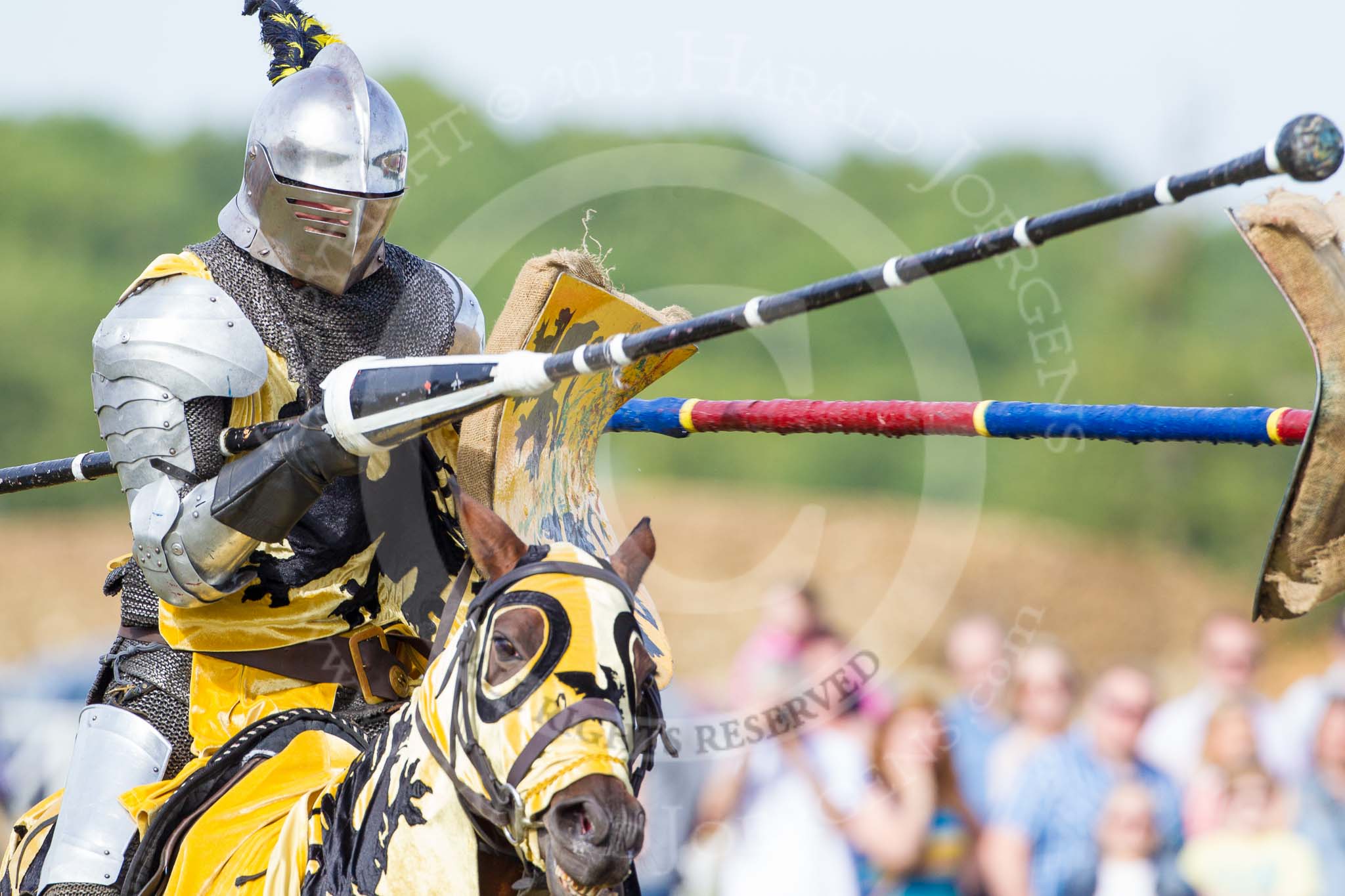 DBPC Polo in the Park 2013 - jousting display by the Knights of Middle England.
Dallas Burston Polo Club, ,
Southam,
Warwickshire,
United Kingdom,
on 01 September 2013 at 15:40, image #500