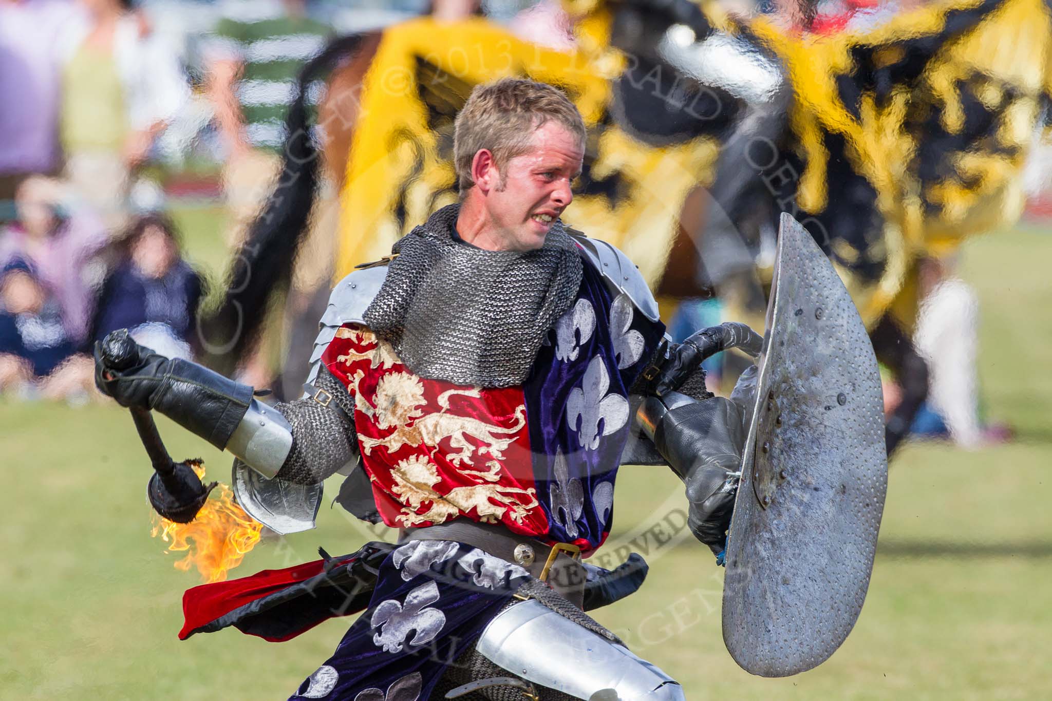 DBPC Polo in the Park 2013 - jousting display by the Knights of Middle England.
Dallas Burston Polo Club, ,
Southam,
Warwickshire,
United Kingdom,
on 01 September 2013 at 15:44, image #523