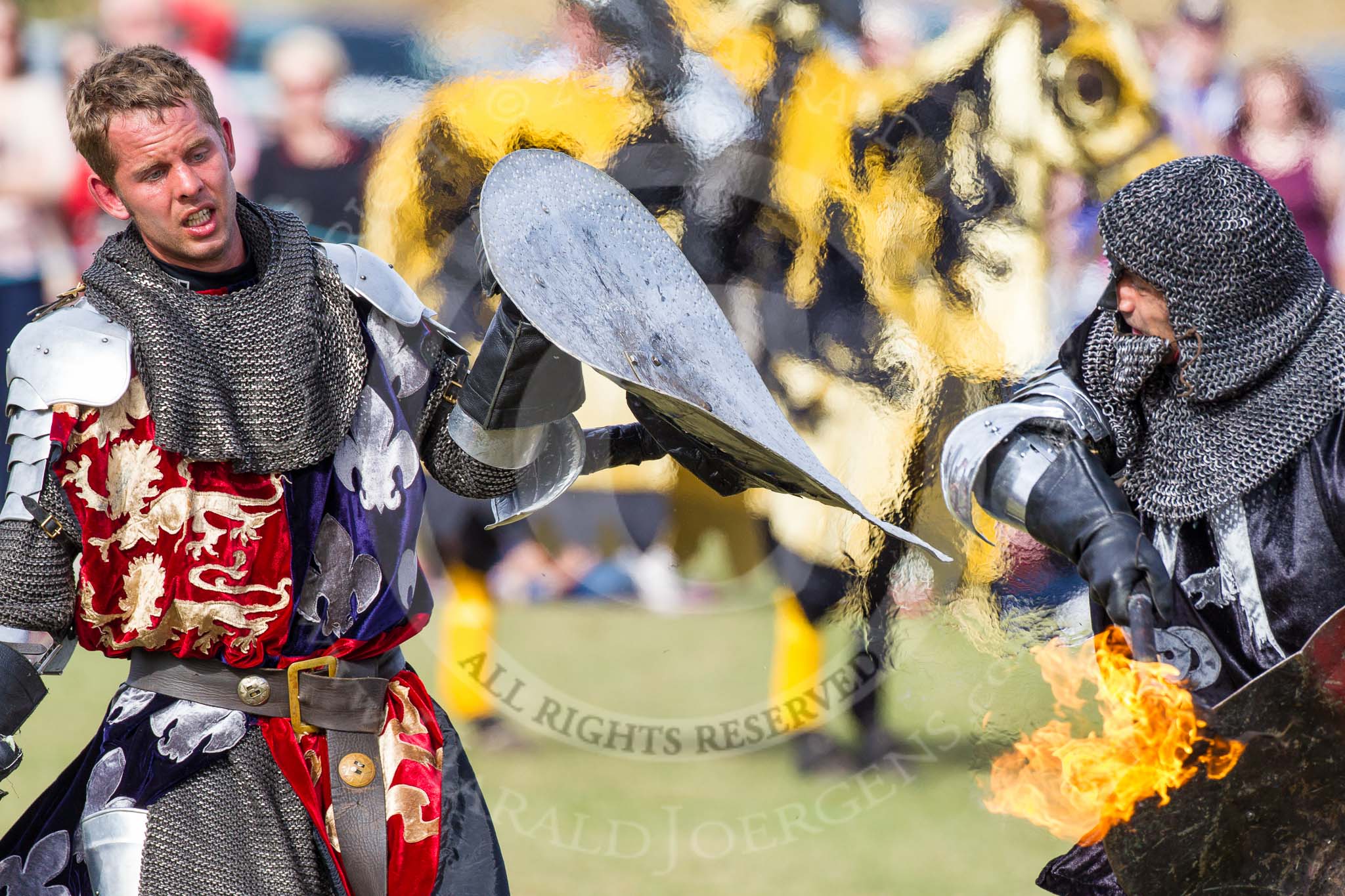 DBPC Polo in the Park 2013 - jousting display by the Knights of Middle England.
Dallas Burston Polo Club, ,
Southam,
Warwickshire,
United Kingdom,
on 01 September 2013 at 15:44, image #524